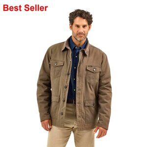 Men's Western Barn Coat Quilted Lined Cotton Jacket Fall Winter